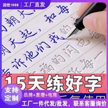 成人速成行楷练字帖凹行书字帖大学生高中生男女生漂亮字体代发