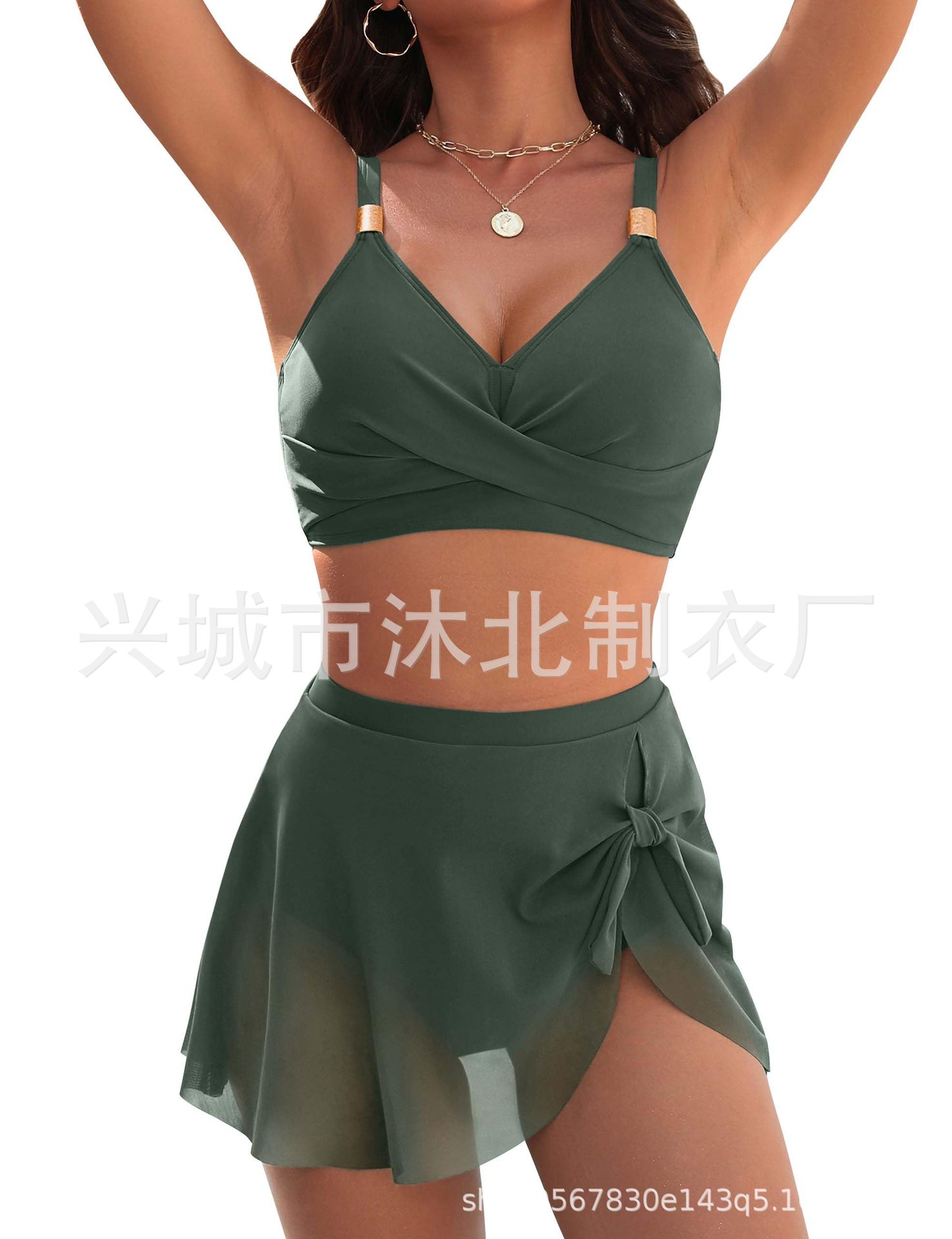 2026 nuevo comercio exterior europeo y americano bikini trajes de baño de malla estilo sexy trajes de baño delgados de cintura alta