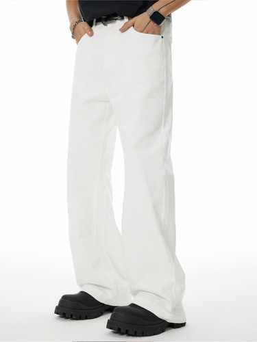 Men's Spring and Autumn 2025 Korean Version Wide Leg Denim Jeans for Men, Slimming, Droopy, Loose Straight Leg Casual Pants