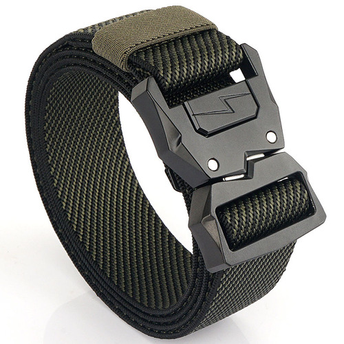  New Lightning Tactical Buckle Men's Elastic Belt Outdoor Casual Jeans Quick Release Belt