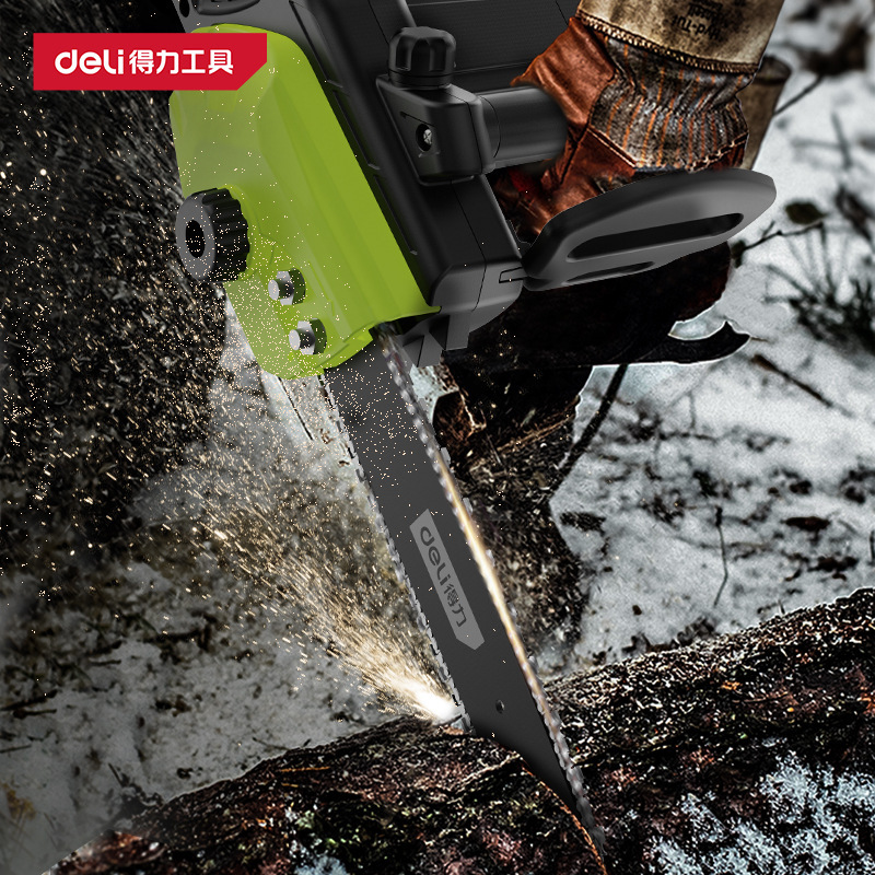 得力电链锯220V电锯砍树1400W大功率家用多功能罚树木锯 DGS191AC