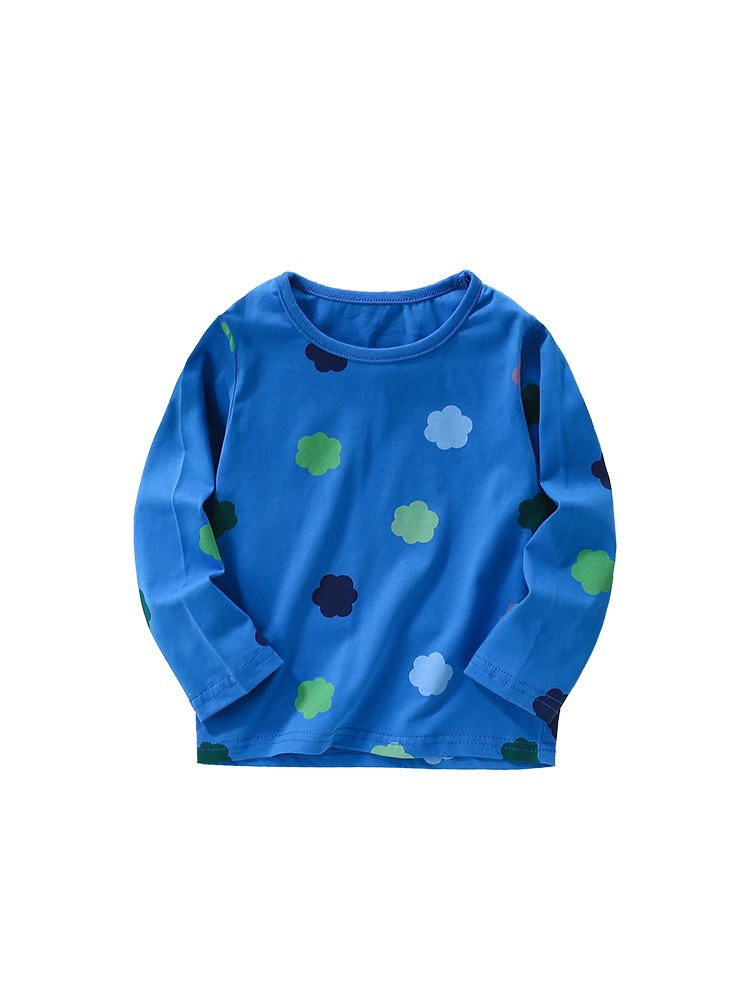 Malwee camiseta infantil otoño / invierno nuevo estilo europeo y americano para niños de mediana edad de cuello redondo de manga larga ropa de fondo para niños