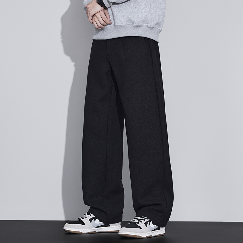 2025 nuevo otoño japonés retro lana de oveja pantalones casuales para hombres sueltos estilo americano image 2