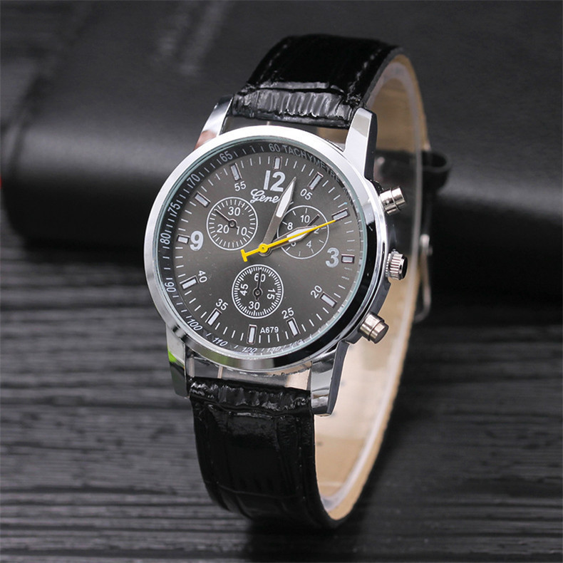 Venta directa de fábrica tres ojos seis aguja cinturón hombres de negocios reloj de cuarzo mujer estudiante moda reloj deportivo en stock