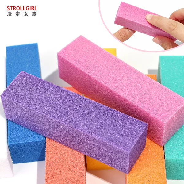 Manicure Tofu Block Nail File High Elastic Sponge Tofu Block Wear-Resistant and Non-Sand Polishing Block Manicure Tools Wholesale