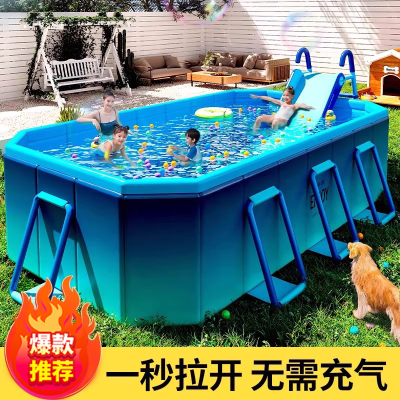 Jiami inflatable swimming pool children's swimming pool outdoor large family pool free installation Jiami inflatable swimming pool children's swimming pool outdoor large family pool free installation