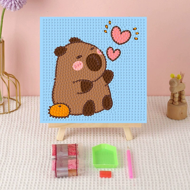 Алмазная вышивка (canvas) Genshin Impact DIY, 20×20 / 30×30, деревянная внутренняя рама и набор инструментов