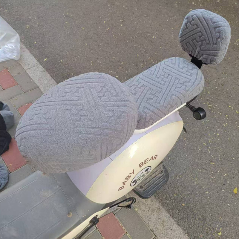 摇粒绒全包电动车座套爱玛电动车通用坐垫套电动自行车座套批发|undefined