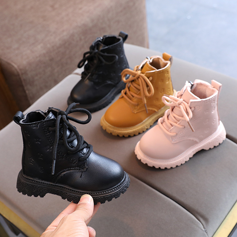 Children's Snow Boots for Boys, Winter New Fleece Lined Cotton Boots for Toddlers, Warm Baby Shoes for Girls, Cross-border One-piece Dropshipping