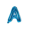 Blue balloon, layout, decorations, 16inch, gradient, English letters