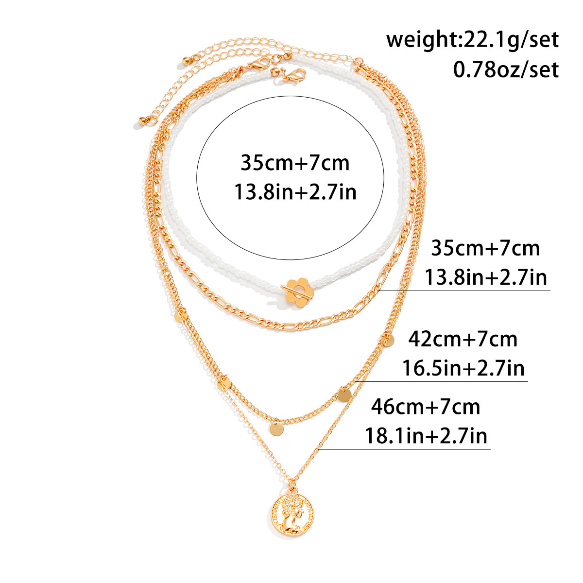 Collier avec pendentif en forme d'étoile en perles et perles artificielles de style métal_voghion.com