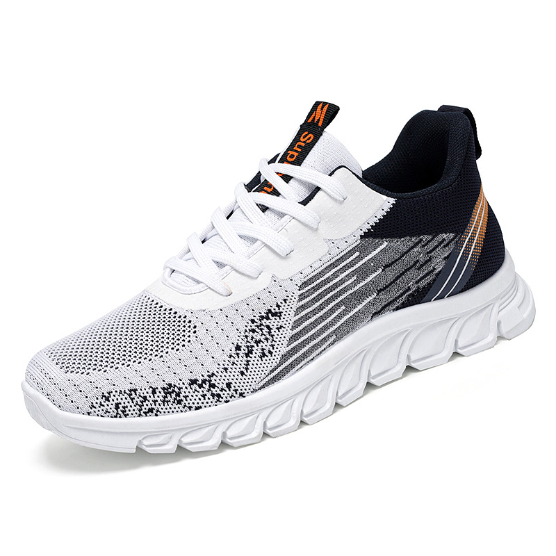 Zapatos deportivos personalizados para hombre, de tejido Flyknit, con cordones, para correr, de caña baja, cómodos y casuales.