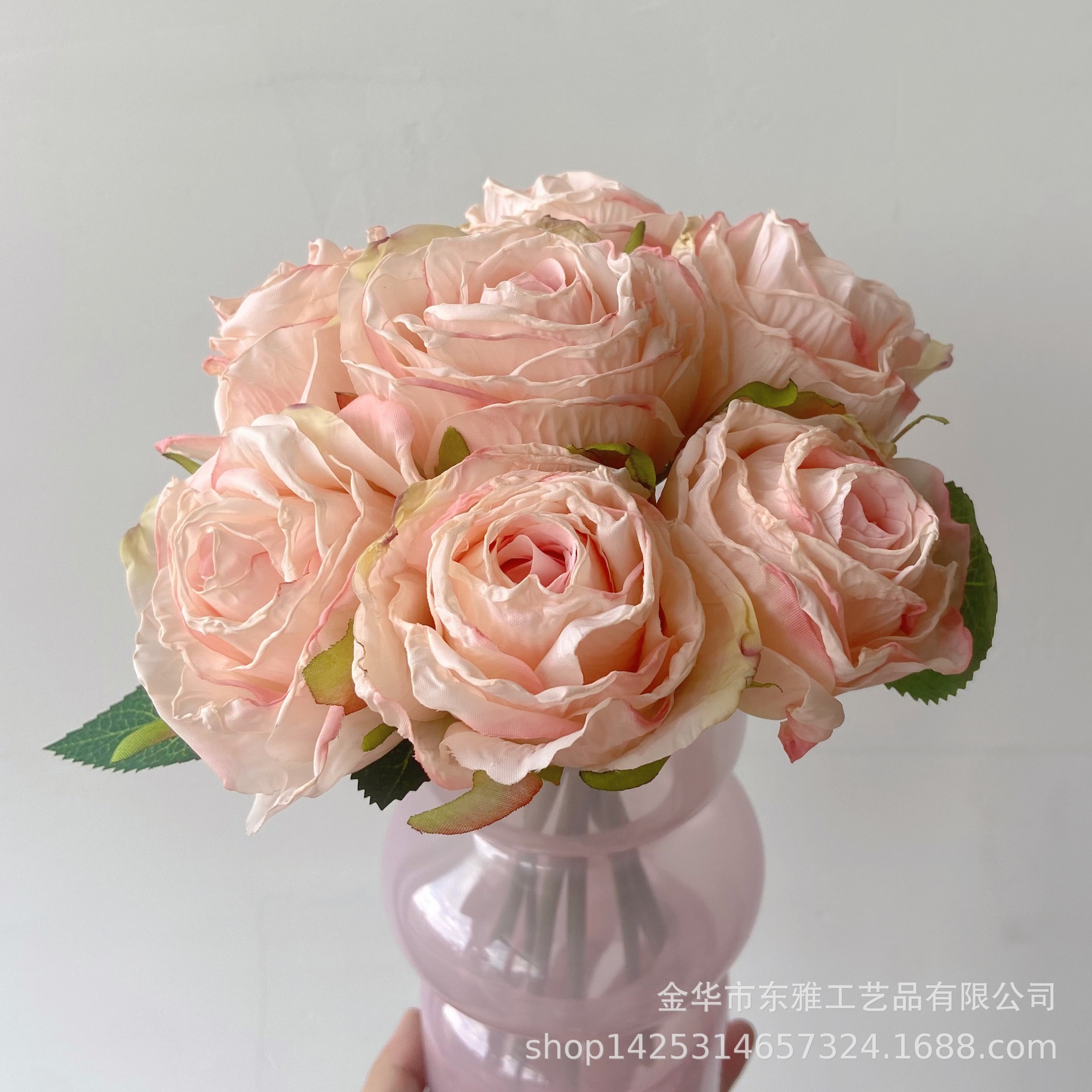 Ramo bella Rosa flor artificial interior sala de estar decoración mesa de comedor ramo floral Luz Decoración de lujo