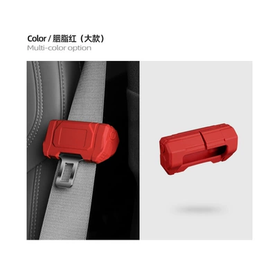 Other Automotive Interior Supplies – buckle extension anti-collision silicone interior - mecha-seat-belt-big-single-carmine