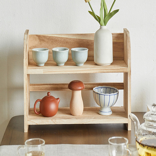 Bogu shelf solid wood Chinese-style desktop shelf, tea utensils and cups display stand, multi-purpose cabinet, tea pot stand, ornament small