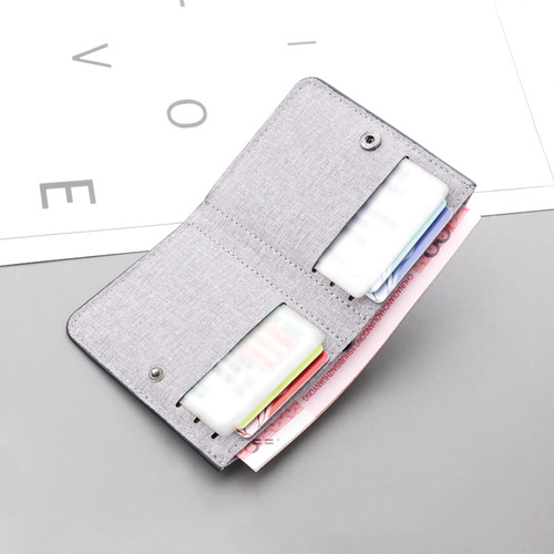 Canvas wallet vertical men's short wallet wallet men cross-border wallet men's ultra-thin men's wholesale