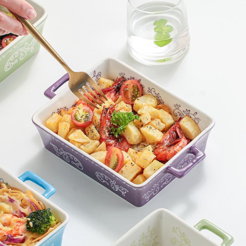 Cross-Border Ceramic Baking Pan, Pasta Plate, Kitchen Baking, Baking Pan Banquet, Wedding Party and Daily Family