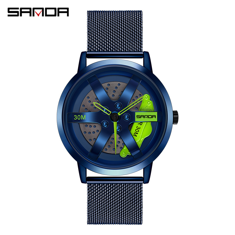 1075 메쉬 벨트 블루 그린