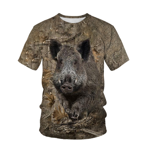 Summer Trend New Style T-shirt Outdoor Jungle Camouflage Short-sleeved Top Mesh Fabric Personality Men and Women Casual Item