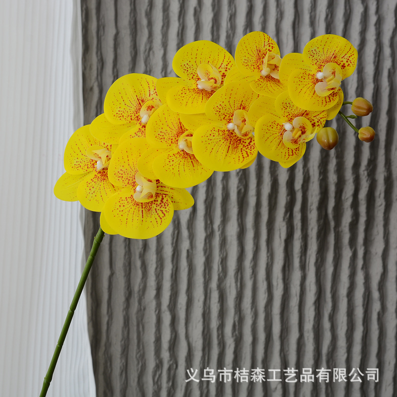 Flores de alta calidad 9 cabezas 7 cabezas 5 cabezas orquídeas mariposa sensación realista tela de seda de película flores falsas decoración de boda nórdica