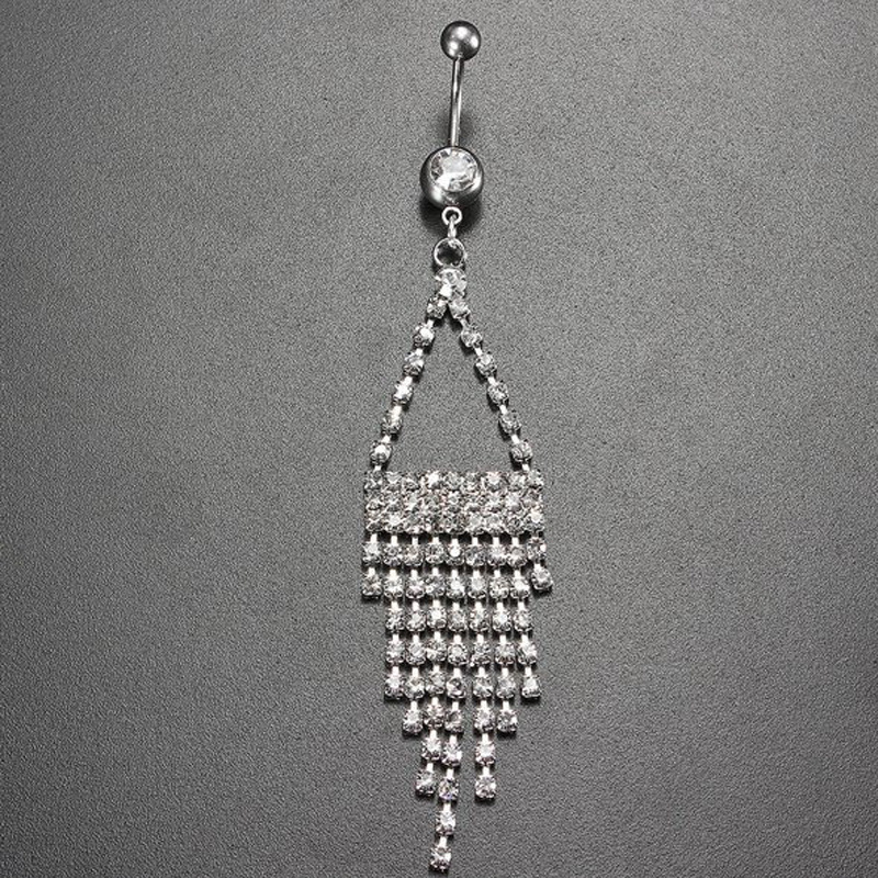 Personalisierte Strass-quasten-bauchnabelkette Für Damen_voghion.com