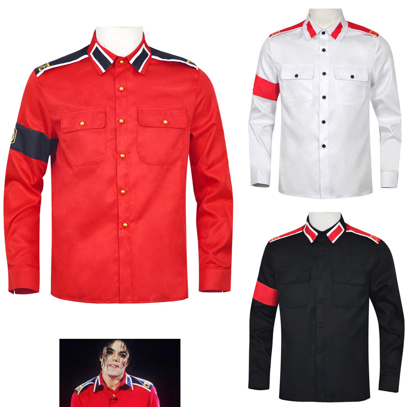 Michael Jackson Cos Clothing Cross-Border New Rock Singer Stage Performance Clothing Medieval Men's Shirt