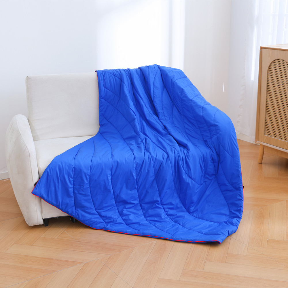 Outdoor Multifunctional Quilted Printed Wearable Cape Shawl Blanket, Home Warming Hiking Camping Blanket_desvips.com