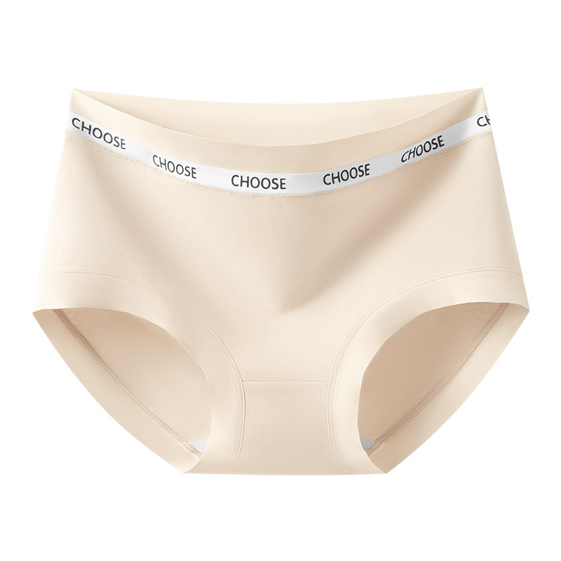 Algodón puro 2024 nuevos calzoncillos antibacterianos de cintura media de algodón puro 7A antibacteriano mujer transpirable algodón de clase A refrescante.