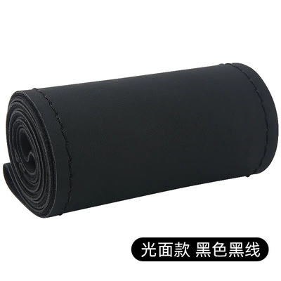 Steering wheel cover | Handlebar Cover for All Seasons - smooth-black-black-line-38cm