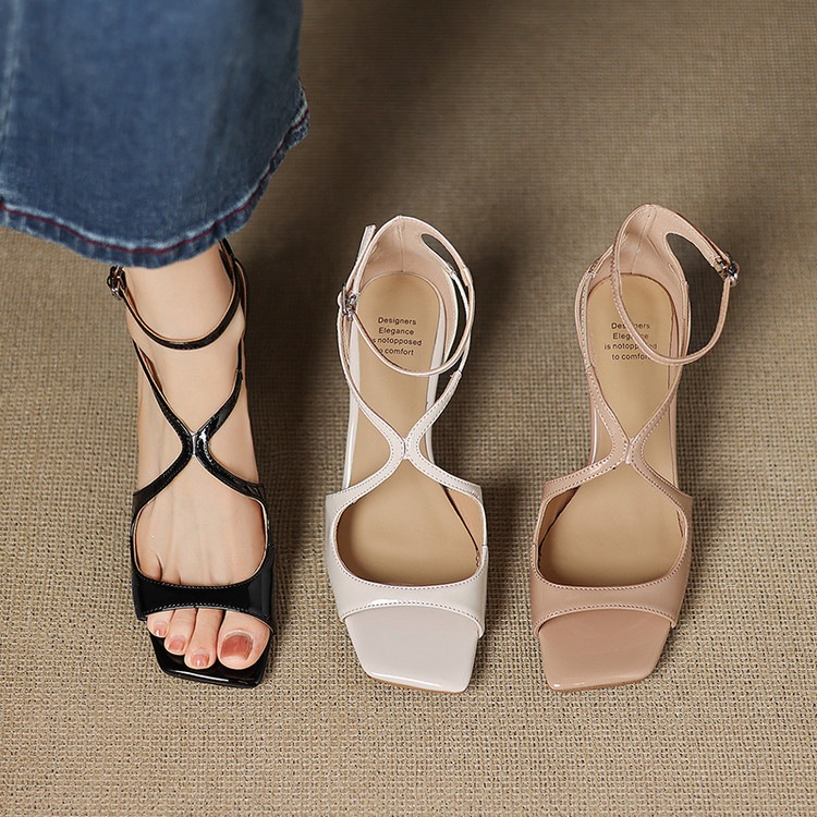 Giày cao gót nữ da thật mũi nhọn gót cao 9 cm — màu đen, màu trắng ngà, màu nude chi tiết 63
