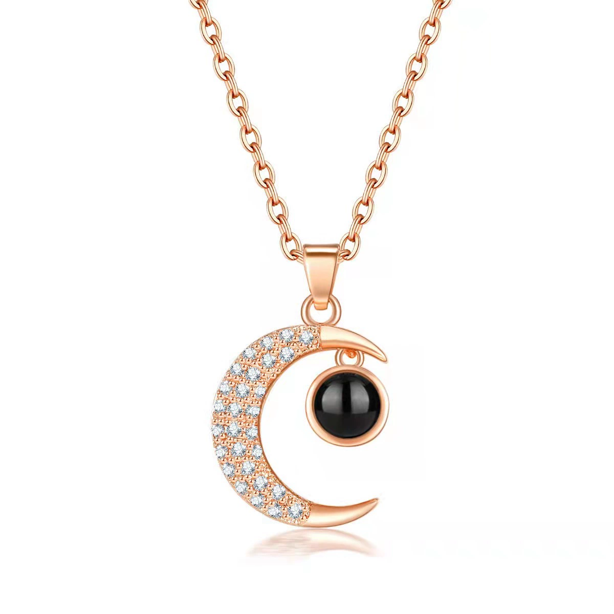 Metal necklace, ring