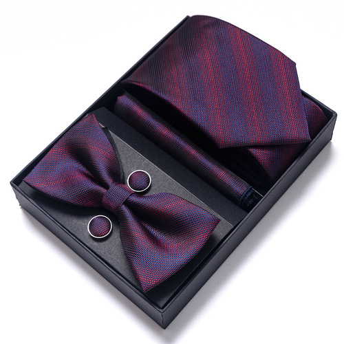 Cross-border best-selling 5-piece set business suit tie 8CM men's tie tie set gift box factory wholesale