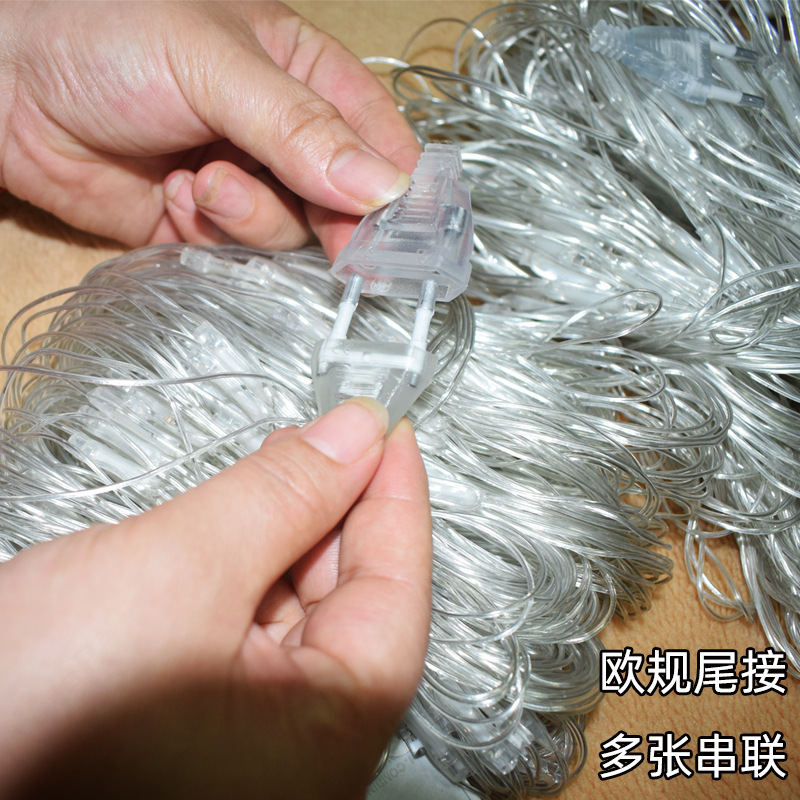 Luz de red de pesca LED luz 2*3 luces de colores cielo estrellado 24V baja tensión estándar americano estándar británico Navidad luz impermeable al aire libre Decoración