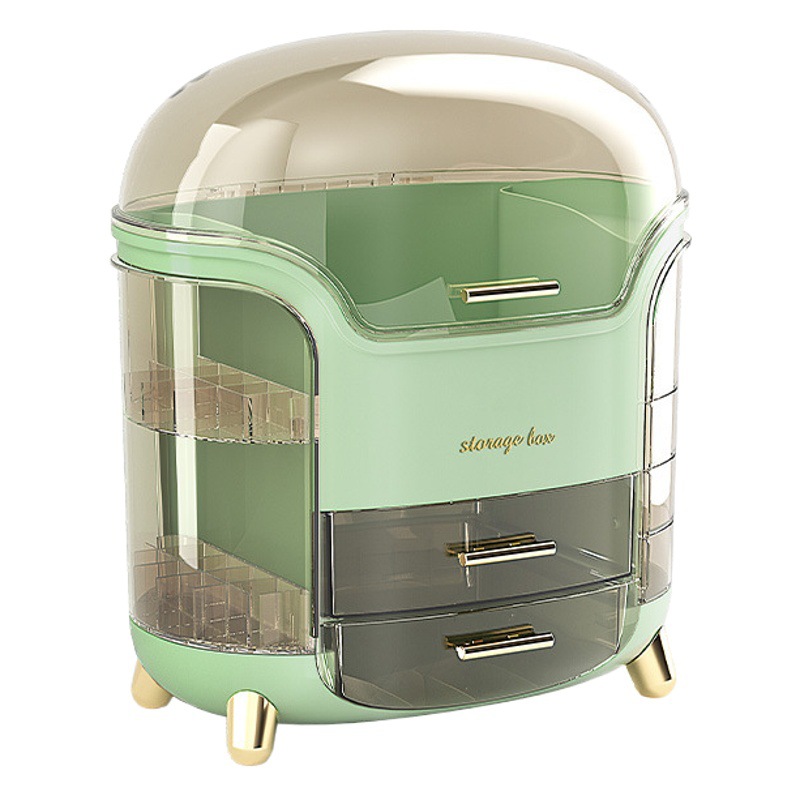 Caja de almacenamiento de cosméticos de gran capacidad nueva caja de almacenamiento de escritorio a prueba de polvo lápiz labial cuidado de la piel tocador Internet celebridad almacenamiento rack