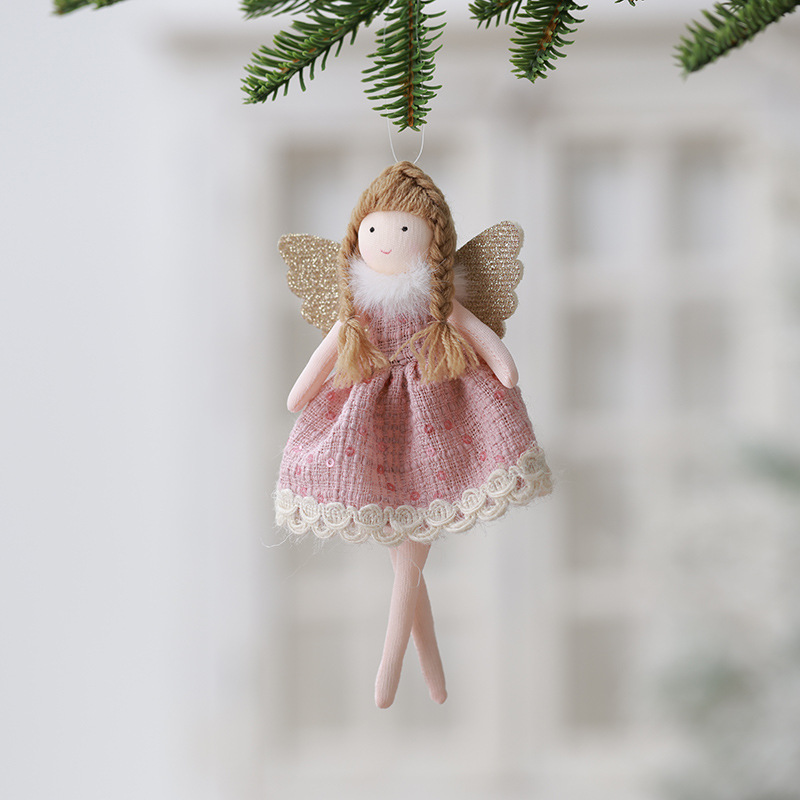 Creatividad transfronteriza nuevo pequeño ángel chica colgante de alta calidad pequeña decoración de Navidad decoración del árbol de Navidad