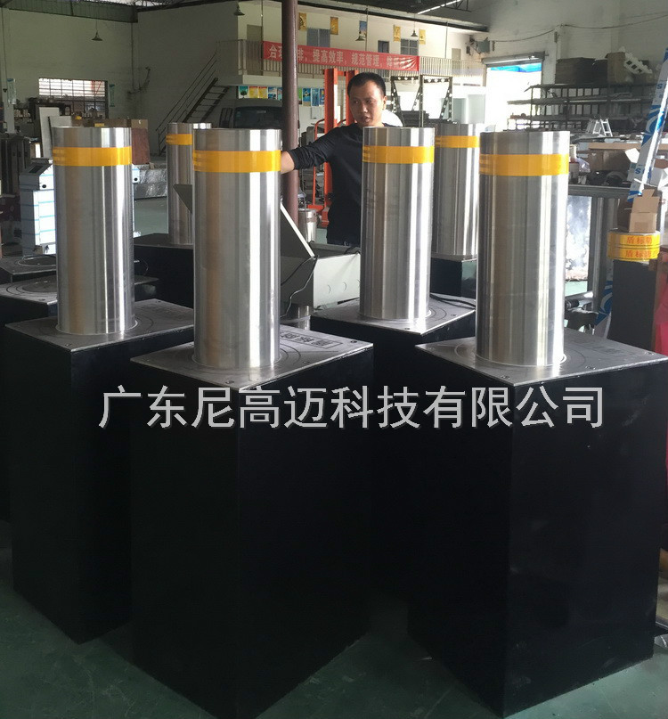 尼高迈预埋方桶式升降防撞柱 成品挡车墩 幼儿园小学校门防恐路障