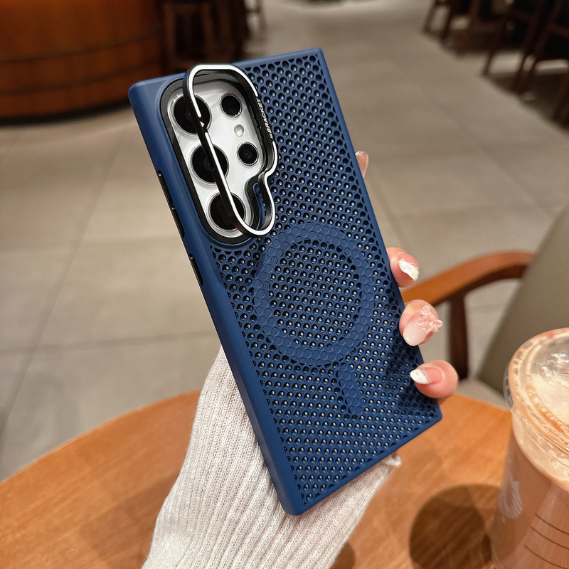 Samsung S25Ultra レンズホルダー磁気電話ケース Samsung S24 携帯電話冷却 S23 肌の感触滑り止めに適しています。|undefined