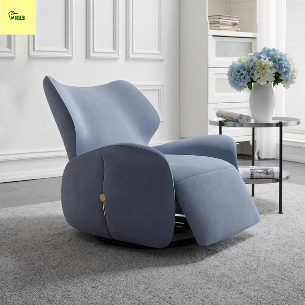 Single Sofa Chair, Lazy Leisure Living Room, Light Luxury Designer Creative Electric Space Capsule Multifunctional Nap Recliner