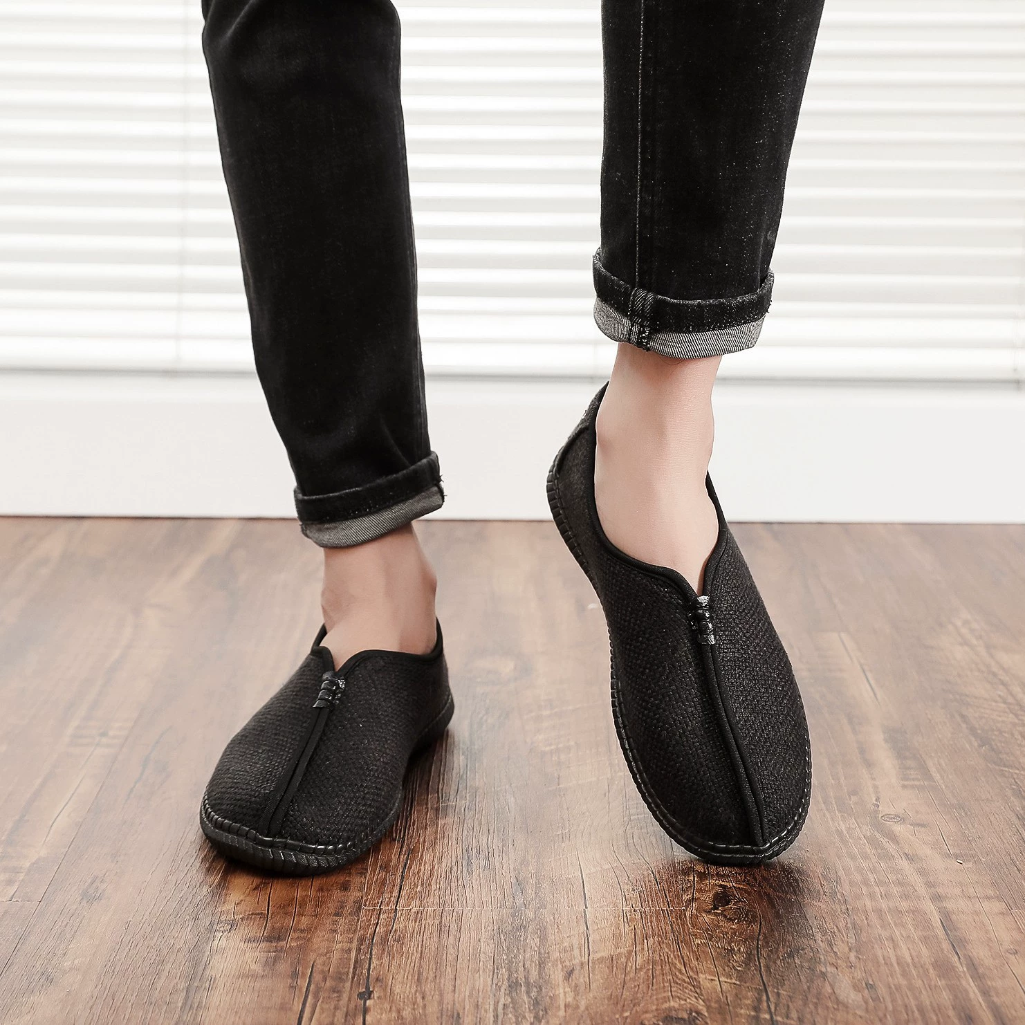 Старая пекинская тканевая обувь, мужская обувь в этническом стиле, мужская обувь на одной ноге в этническом стиле, мужская обувь на одной ноге в этническом стиле