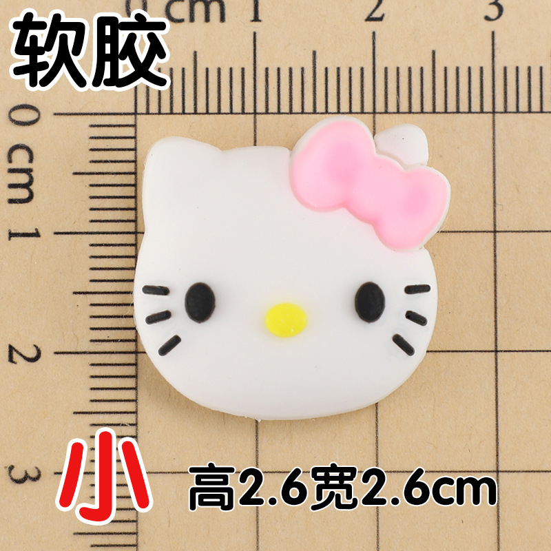 Soft glue: pink small bow tie cat 2.6cm