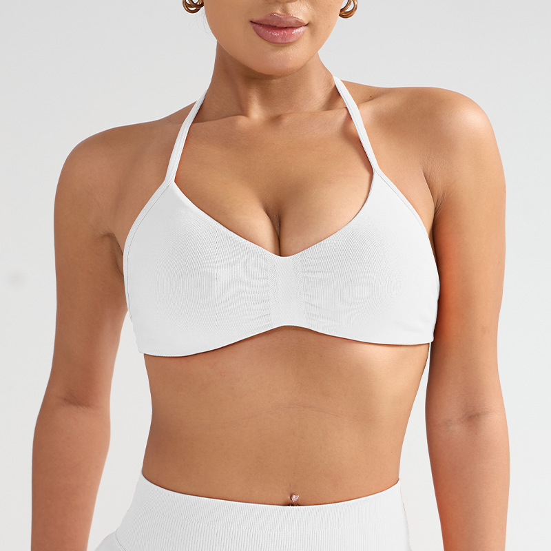White [halter neck short style]