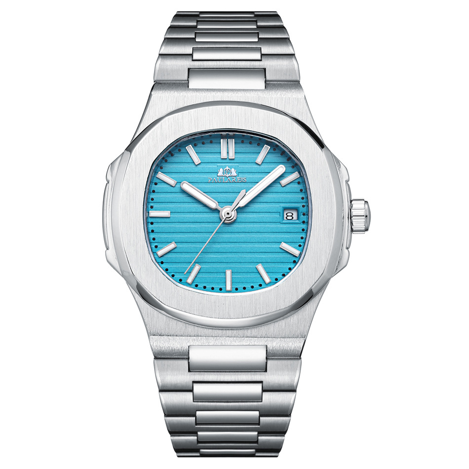 Men's Automatic Mechanical Watch With Steel Band And Calendar_voghion.com