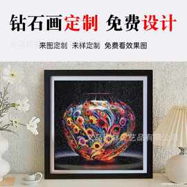 手工5D钻石贴画DIY外贸新款满钻贴钻圆钻方钻跨境源头工厂