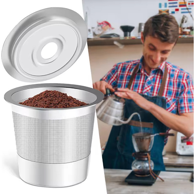Reusable Stainless Steel K Cup Coffee Capsule Kuerig Coffee Machine Compatible Coffee Capsule Reusable Stainless Steel K Cup Coffee Capsule Kuerig Coffee Machine Compatible Coffee Capsule