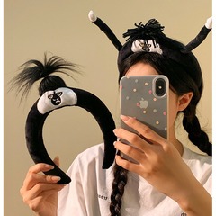 新款爆火狂野黑猩猩炸毛搞怪毛絨發箍女款洗臉化妝拍照出遊玩發箍