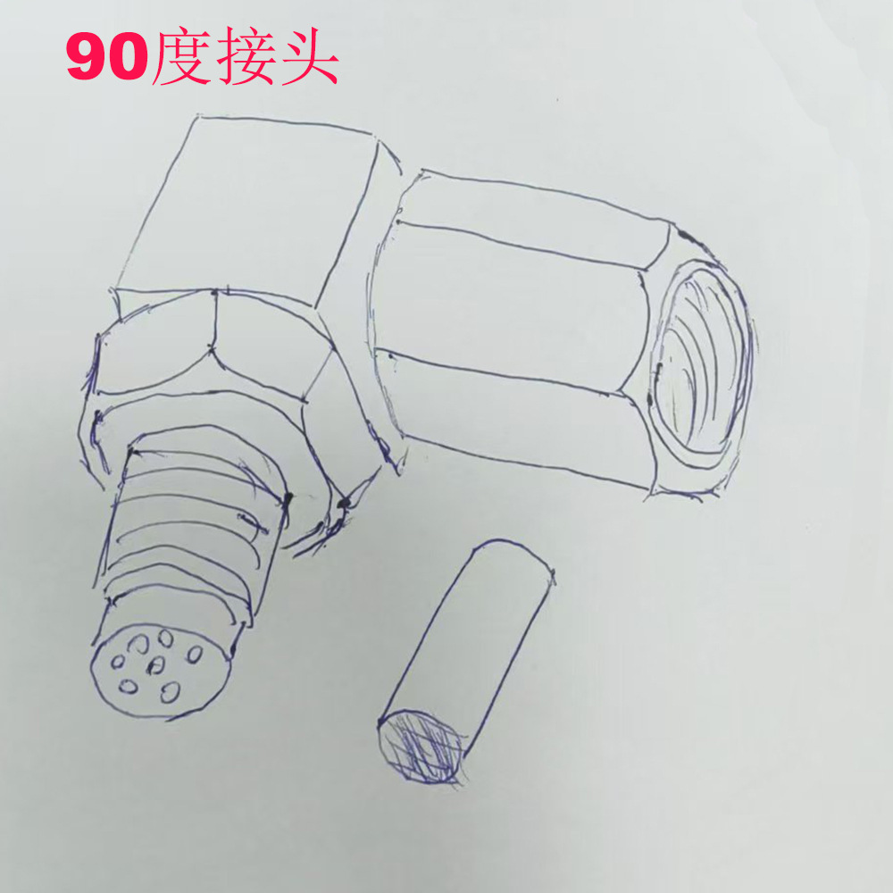 Venta caliente transfronteriza piezas de modificación de automóviles 90 grados 45 grados 180 grados adaptador de extensión de sensor M18X1.5