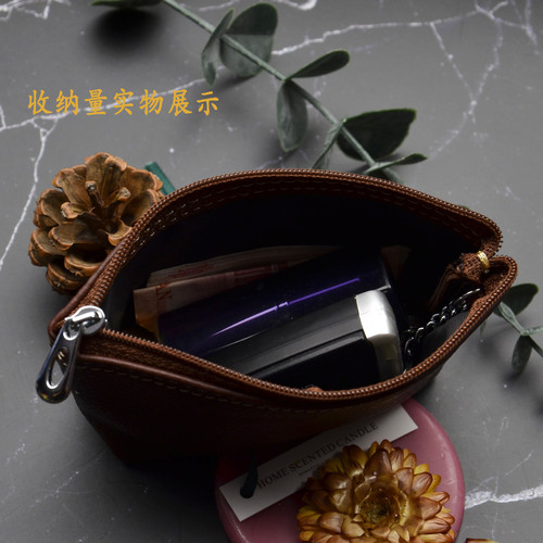 First-layer cowhide coin purse, bus card holder, Korean style coin purse, genuine leather key bag factory wholesale