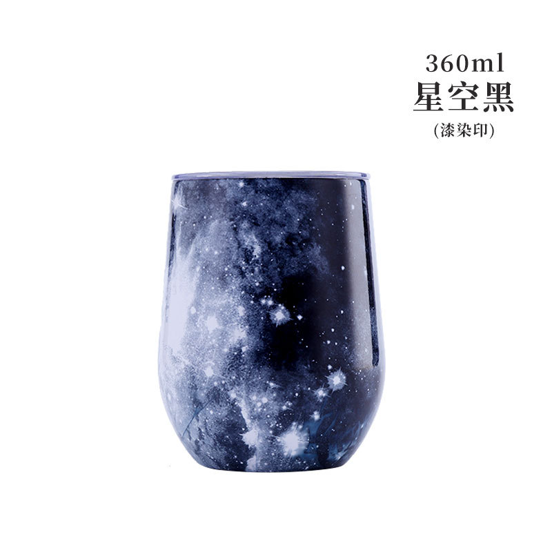 Taza de cáscara de huevo transfronteriza, taza de vino tinto de acero inoxidable de doble capa, taza de agua de gran barriga, taza de huevo al vacío en forma de U, taza termo, taza de cáscara de huevo