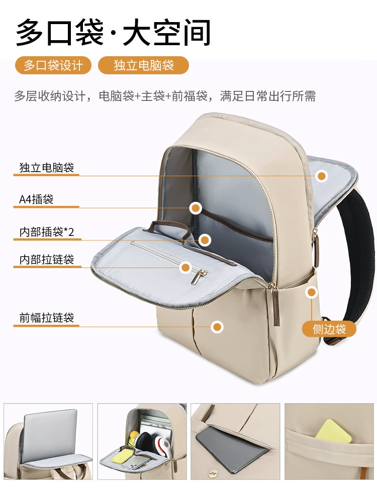 Backpack, water repellent capacious shoulder bag, school bag for leisure