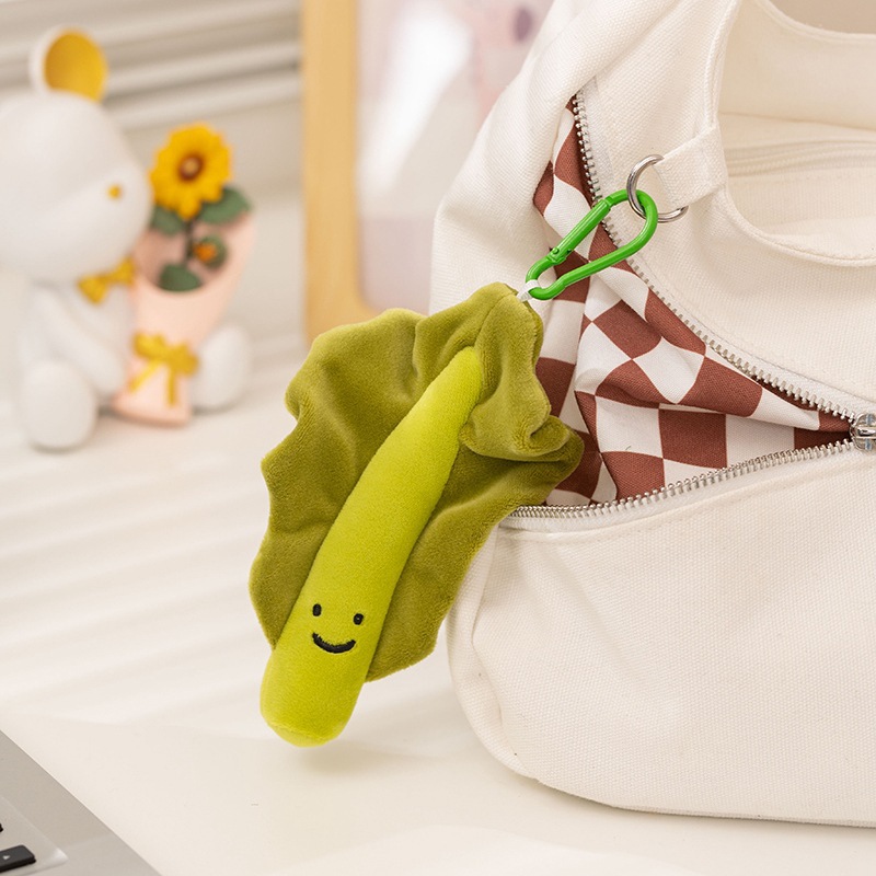 Muñecas de verduras de simulación lindas col chile champiga zanahoria muñecas de casa llaveros pequeños accesorios colgantes